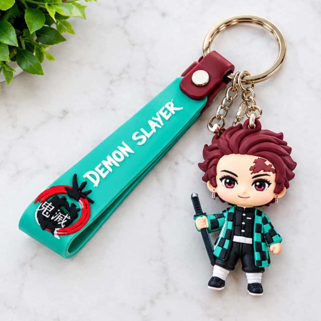 Tanjiro Demon Slayer 3D Silicone Keychain – anime fan gift