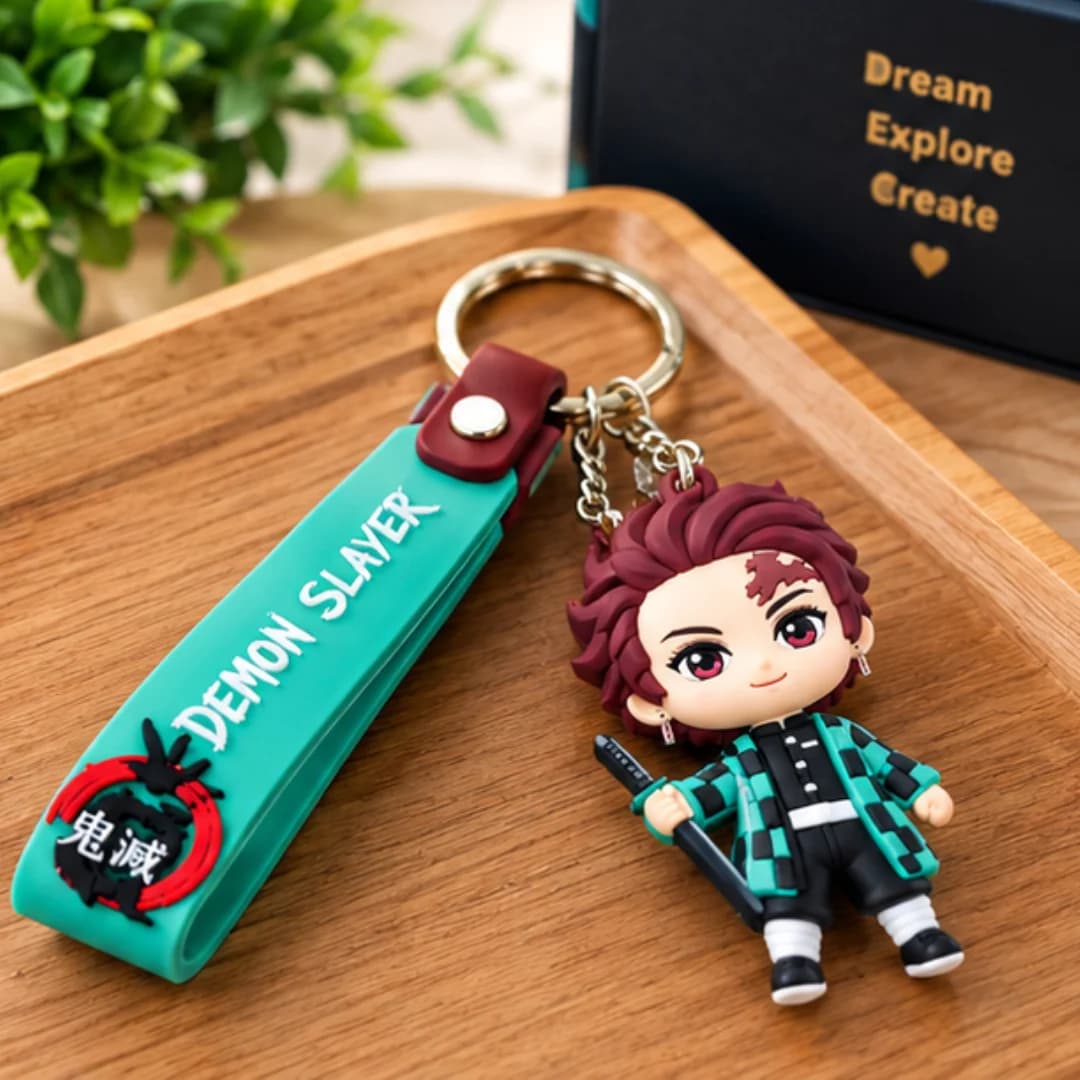 Tanjiro Demon Slayer 3D Silicone Keychain – japanese anime accessories