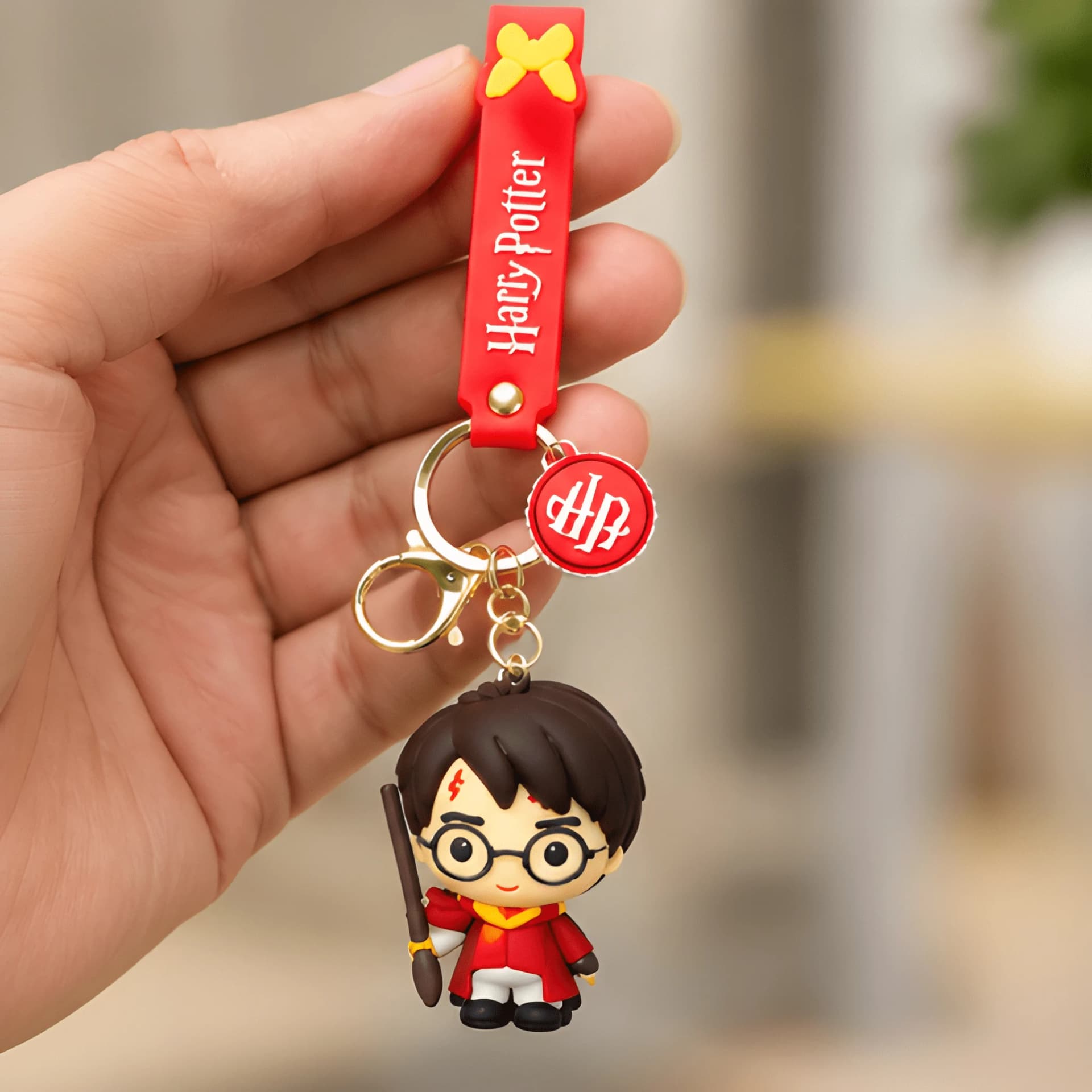 Harry Potter 3D Keychain with Broom Figure
