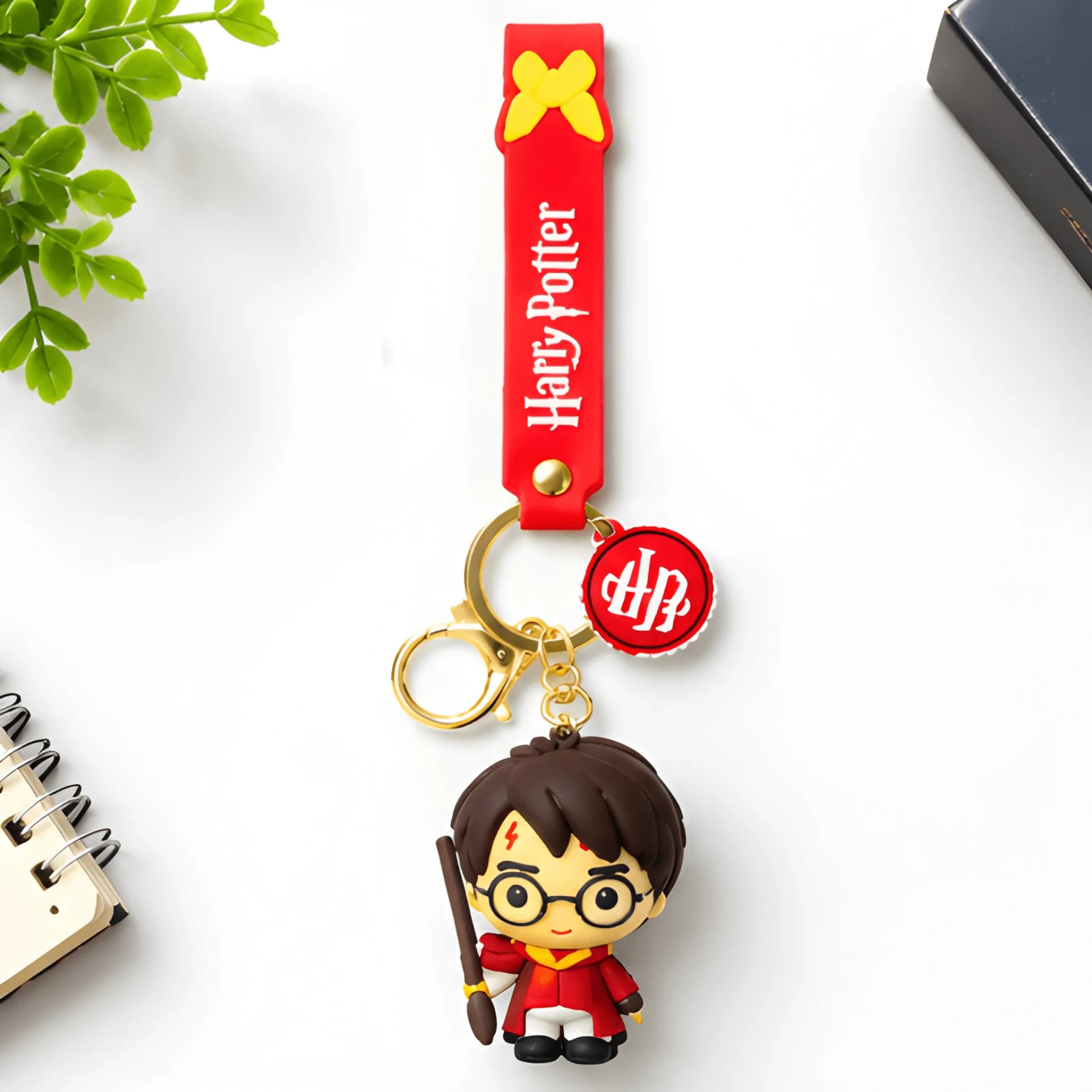 Harry Potter 3D Keychain with Broom Figure – harry potter fan merchandise