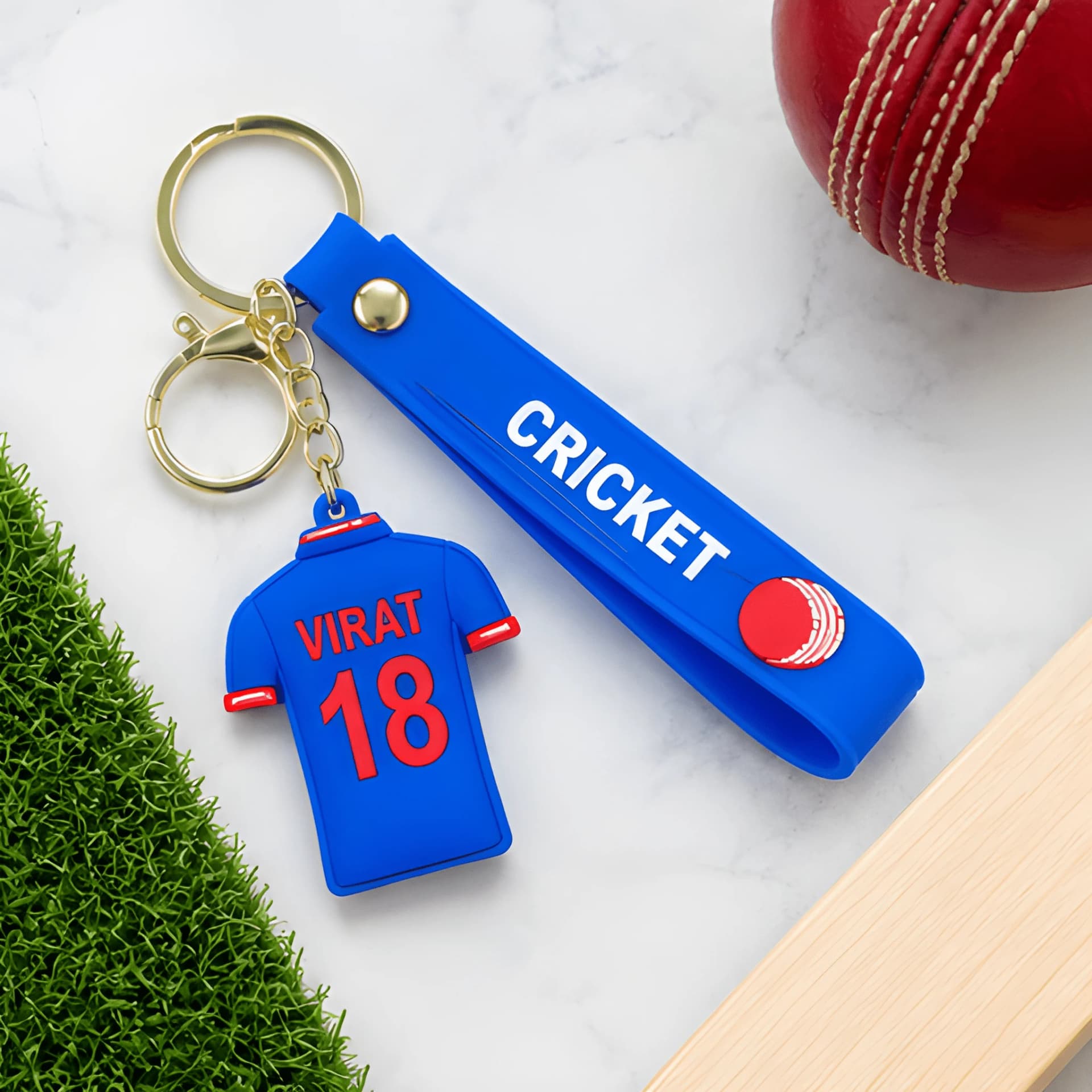 Virat Kohli Cricket T-Shirt Keychain – small gifts for cricket lovers