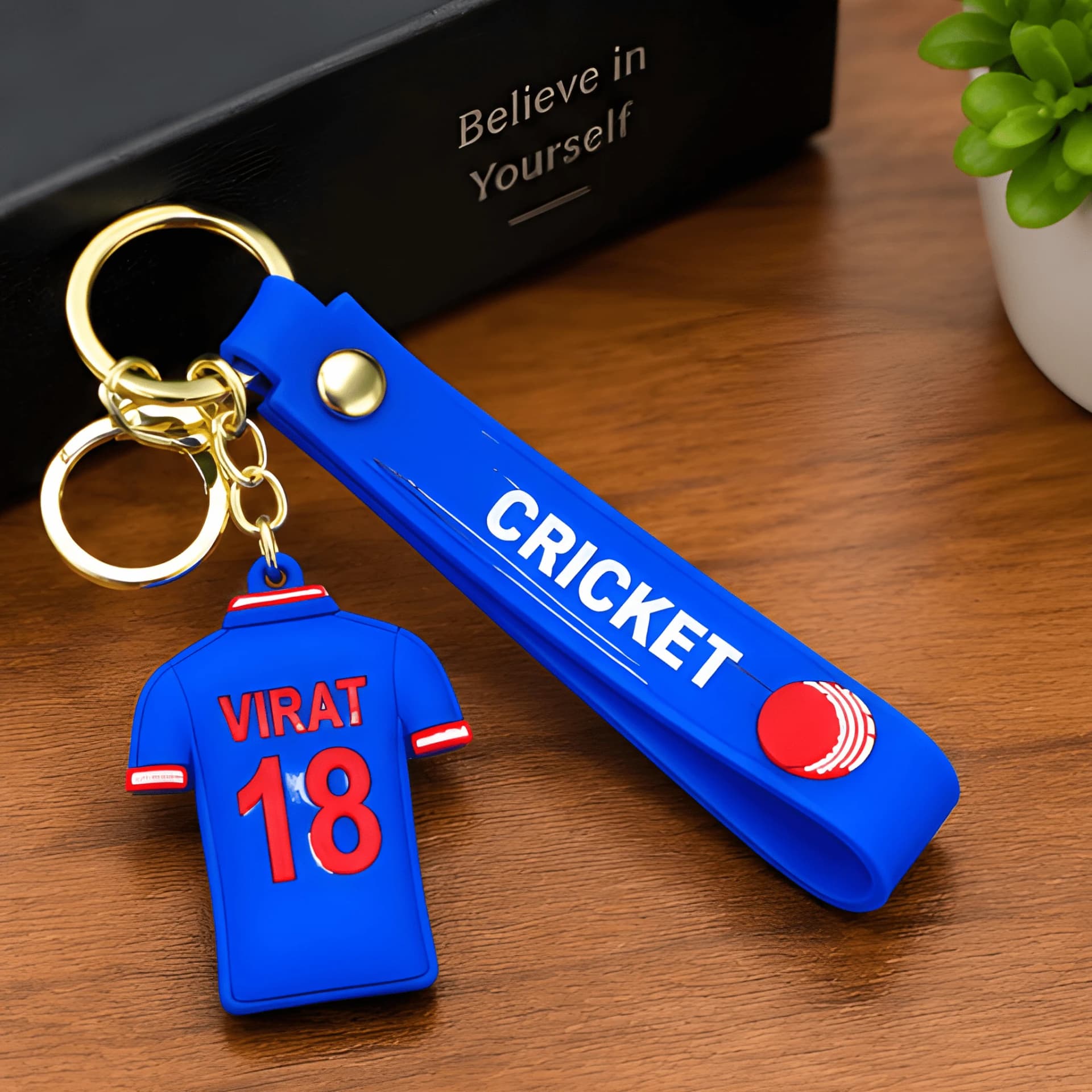 Virat Kohli Cricket T-Shirt Keychain – cricket fan gift