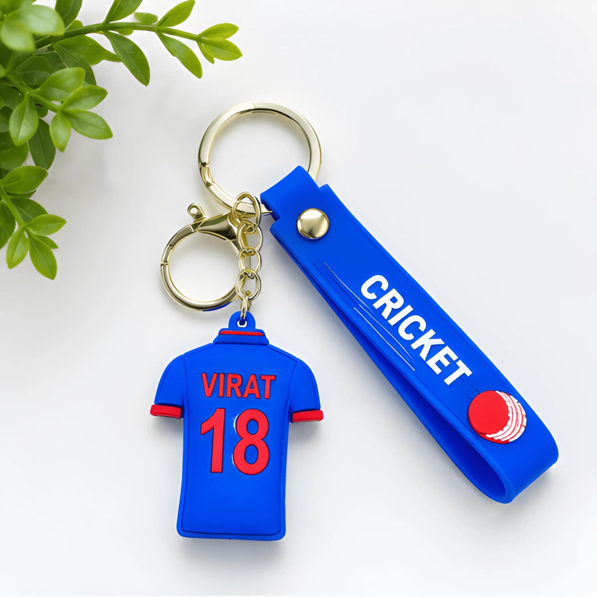 Virat Kohli Cricket T-Shirt Keychain – cricket bat keychain