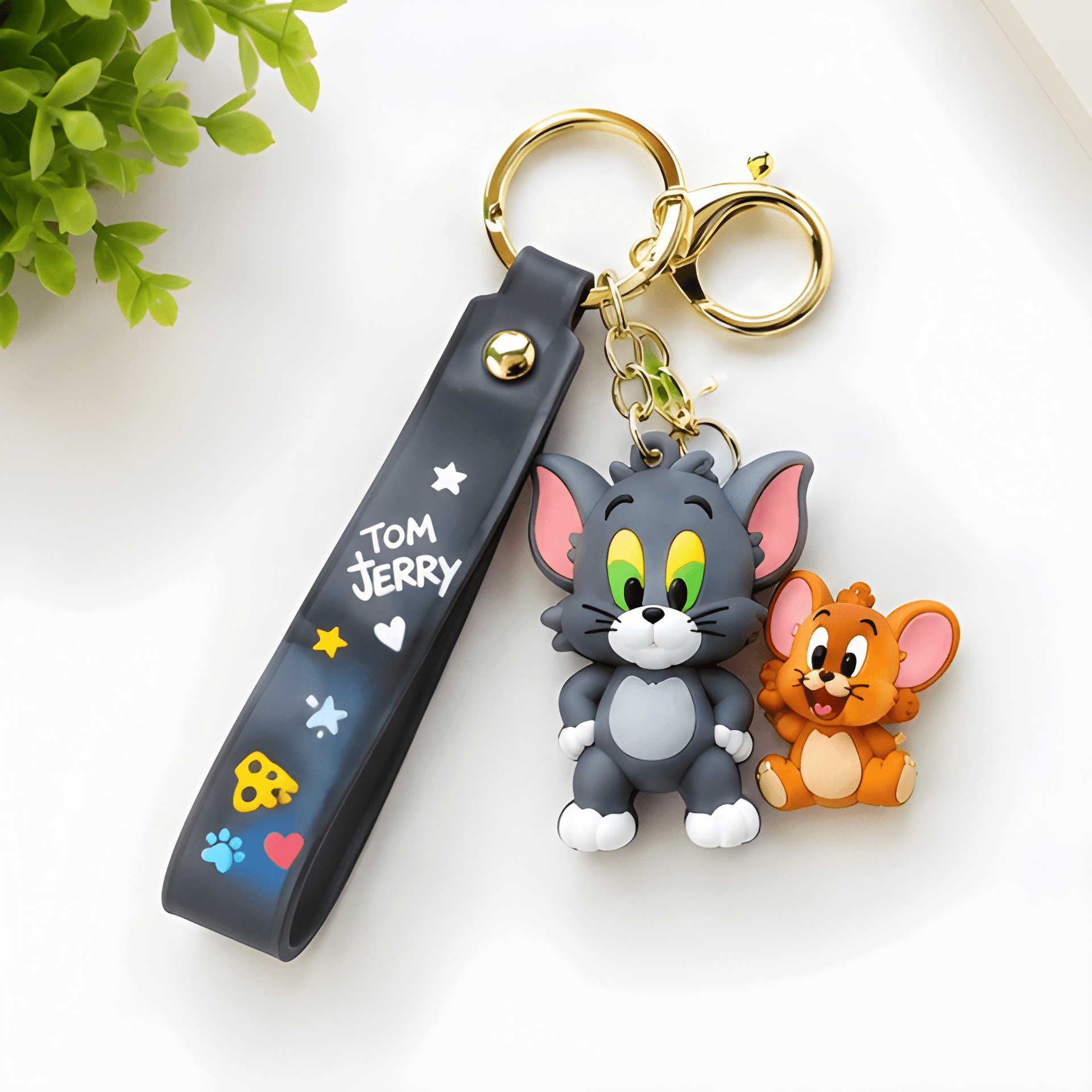 Tom & Jerry Keychain 3D Silicone Charm for Bags and Keys