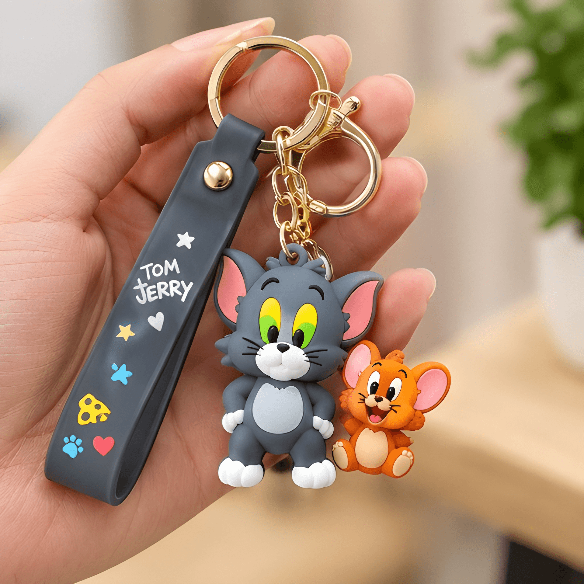 Tom & Jerry Keychain 3D Silicone Charm for Bags and Keys – kitten keychain