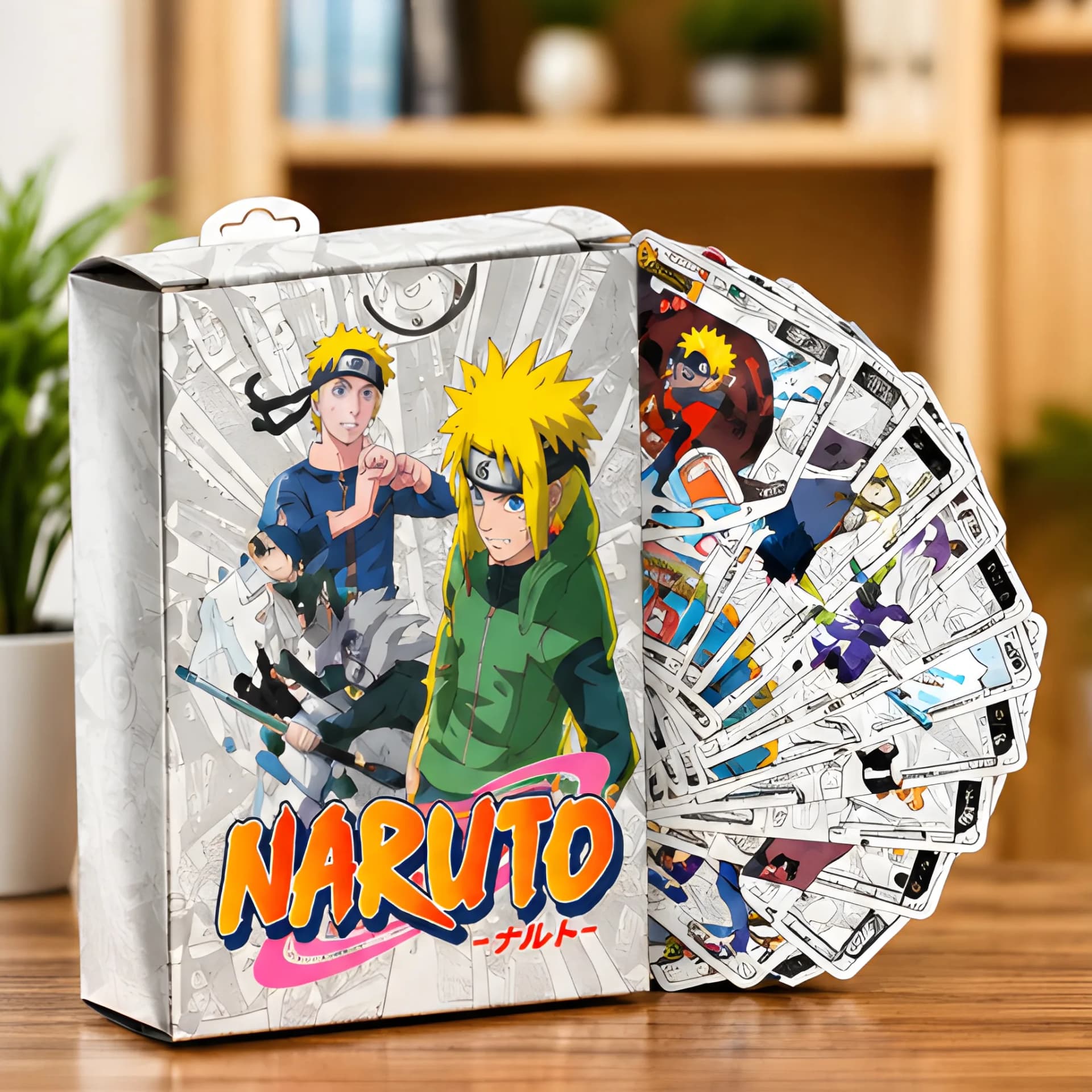Naruto Silver Anime Playing Cards – 55 PCS – naruto trading card set