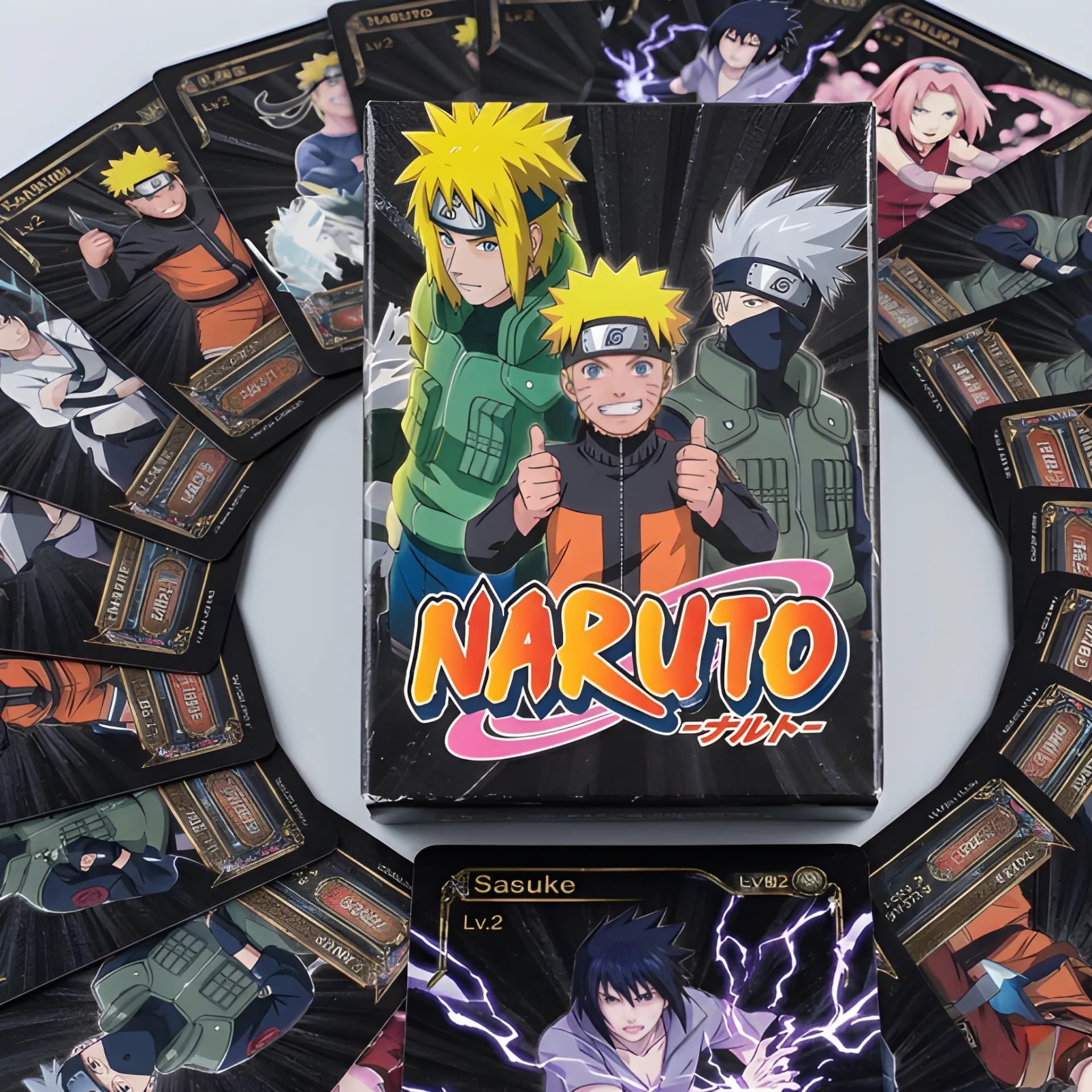 Black Playing Naruto Cards – 55 PCS – anime playing cards