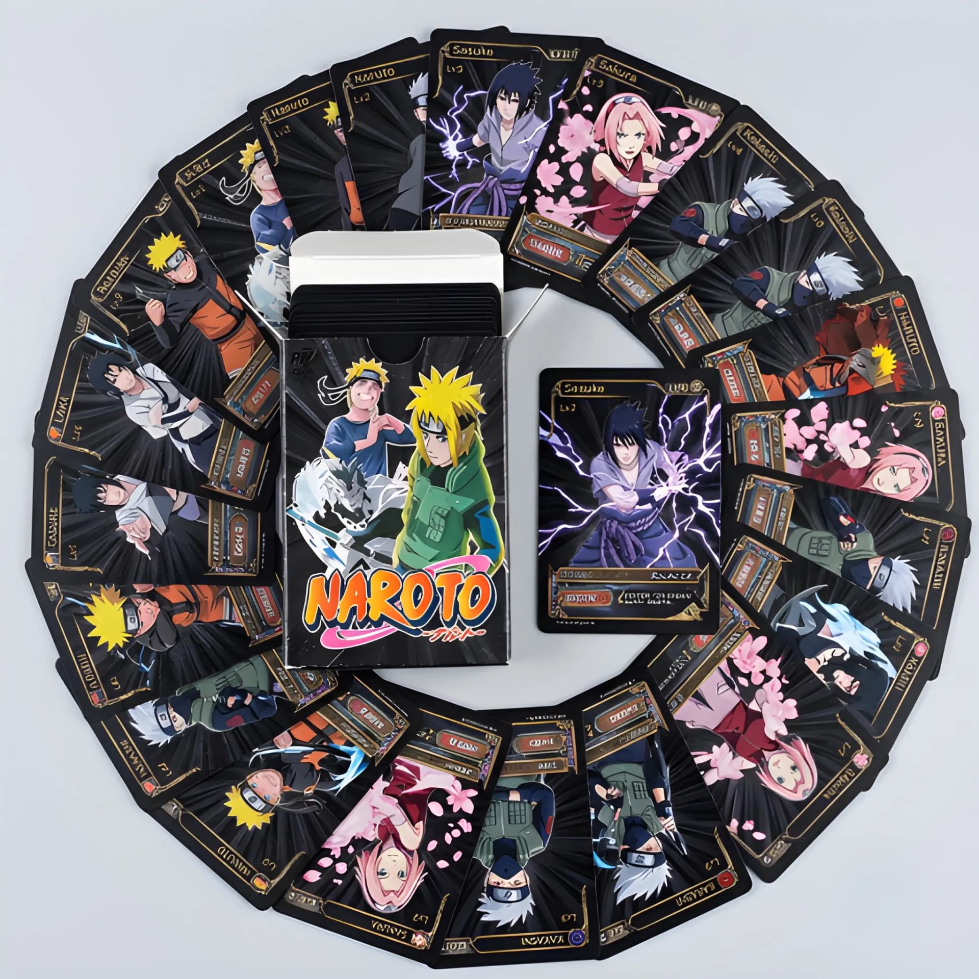 Black Playing Naruto Cards – 55 PCS – ninja playing cards
