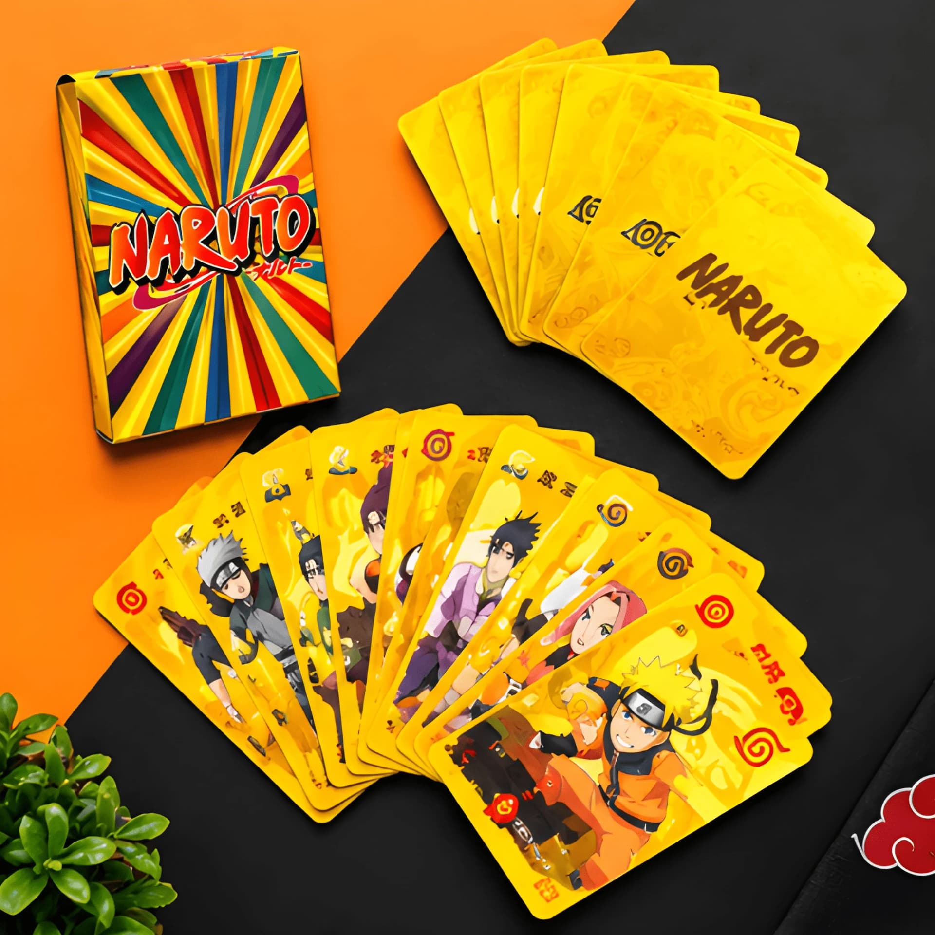 Naruto Golden Anime Playing Cards – 55 PCS – naruto anime playing cards