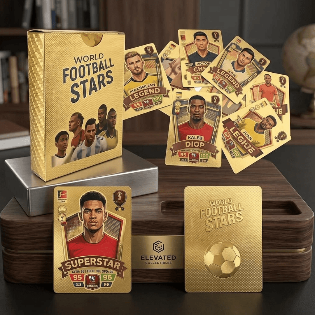Football Star Trading Cards Deck| 55 Unique Cards – football golden