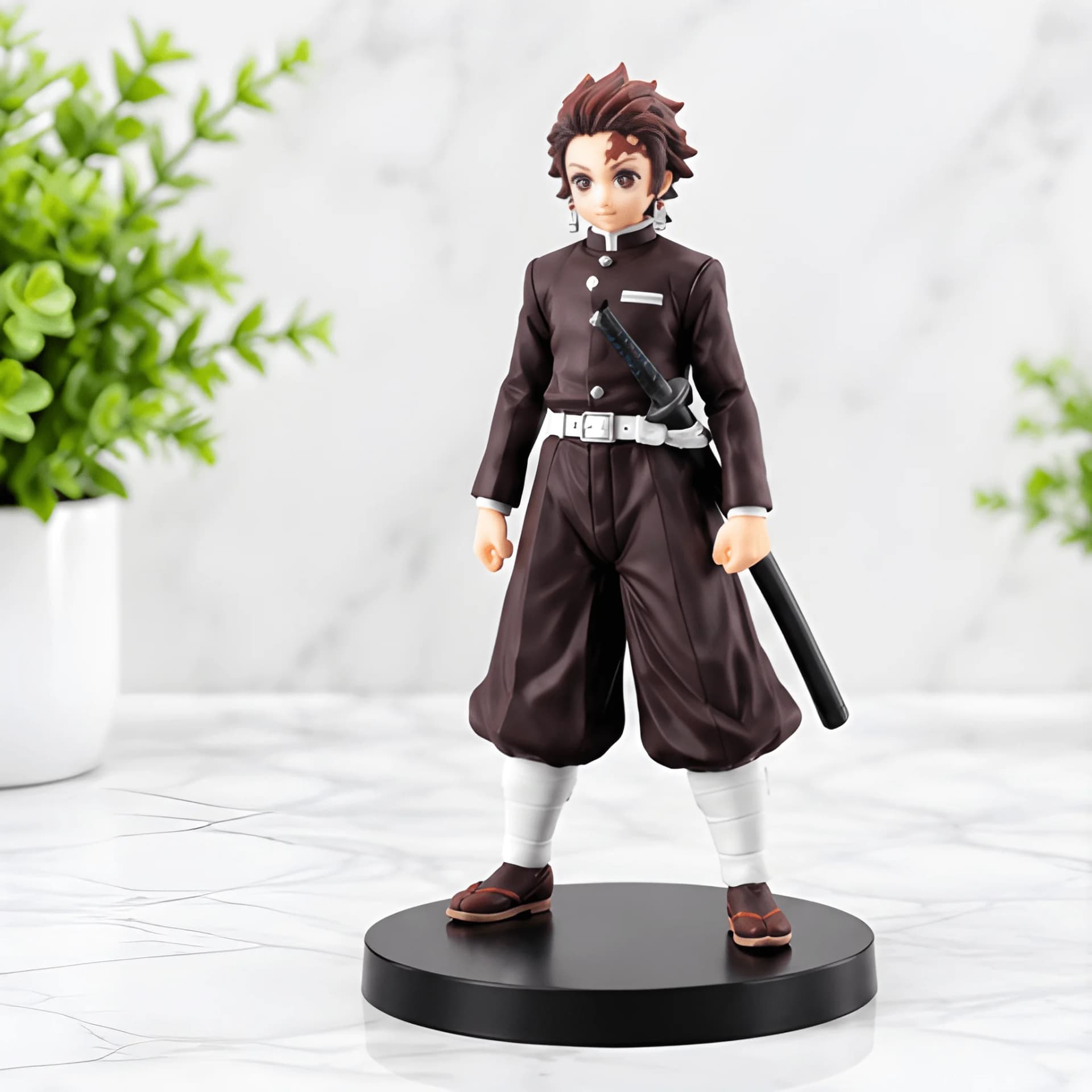 Tanjiro Kamado Action Figure – Black Suit Demon Slayer Anime Collectible
