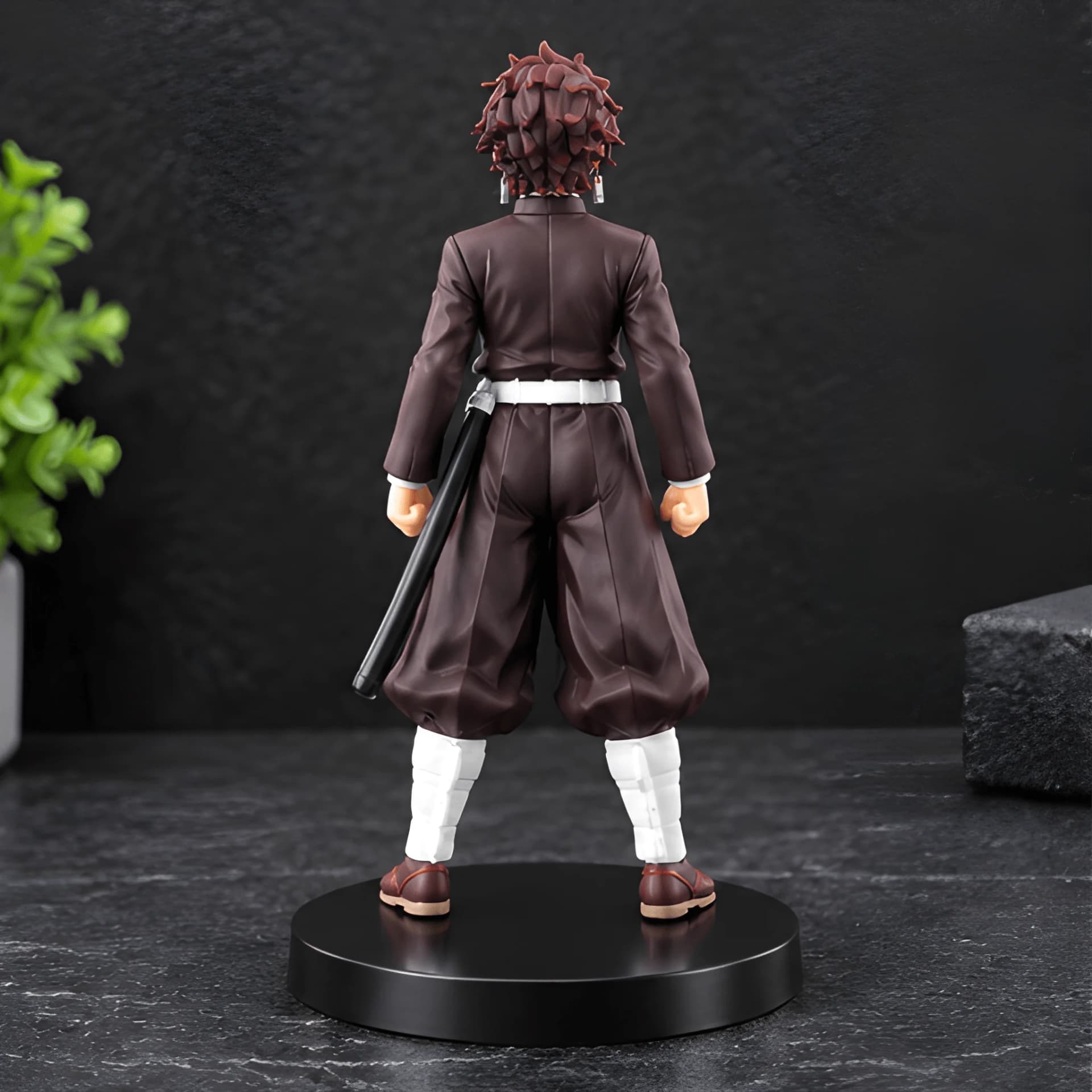 Tanjiro Kamado Action Figure – Black Suit Demon Slayer Anime Collectible – demon slayer figure