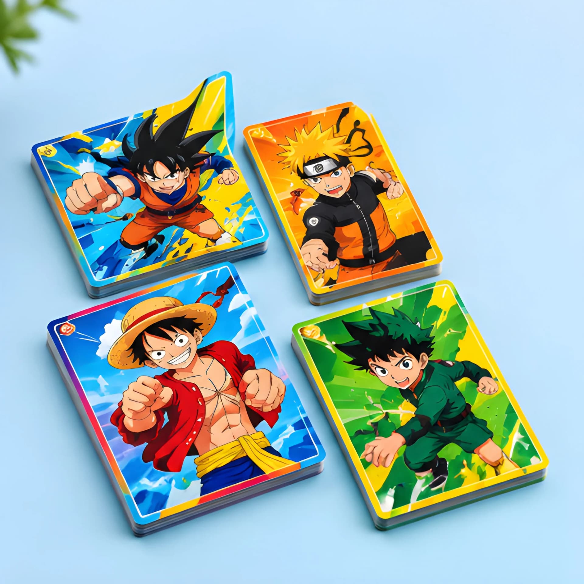 55 PCS Rainbow Foil Trading Cards Set – assorted trading cards