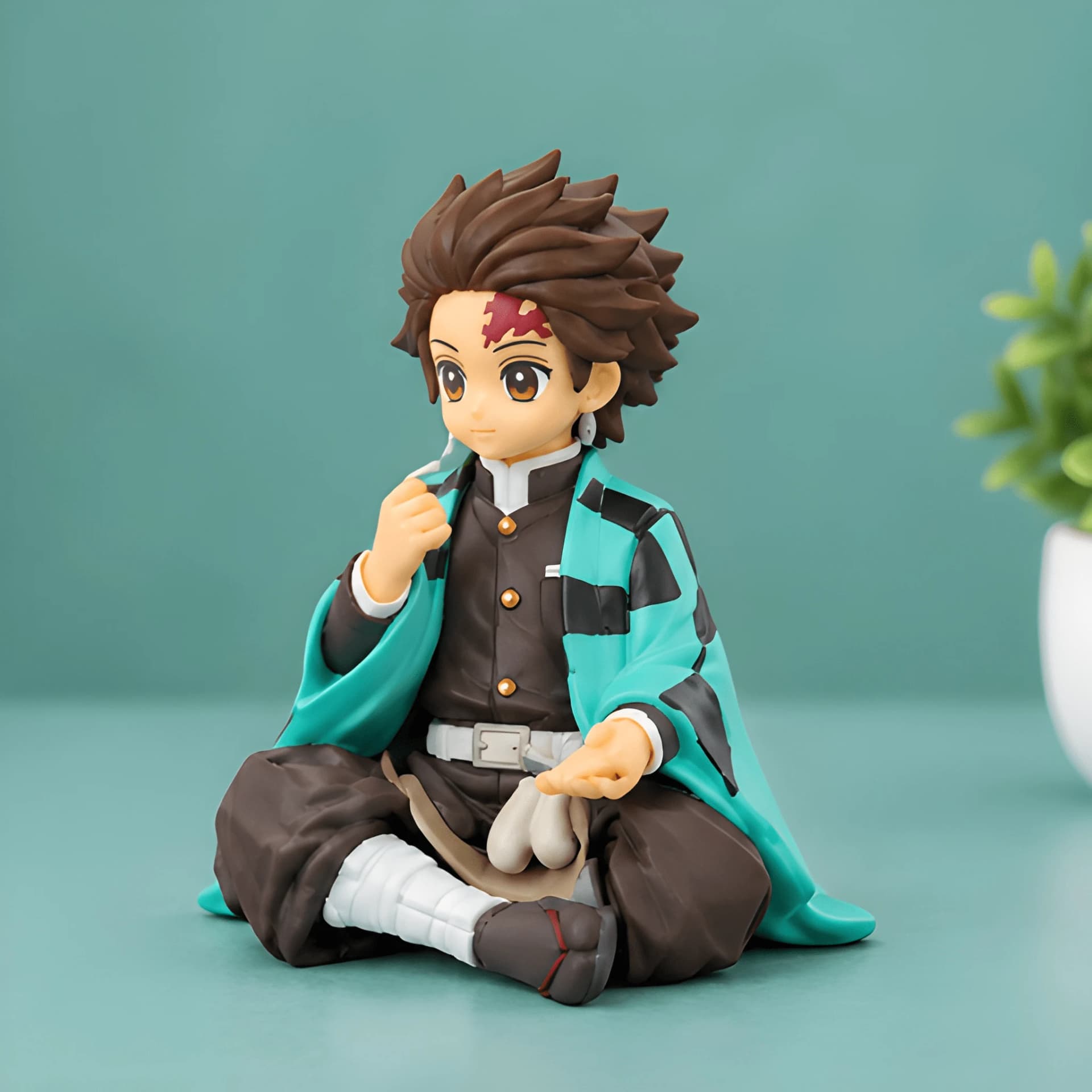Tanjiro Sitting Demon Slayer Anime Figure – demon slayer desk decor