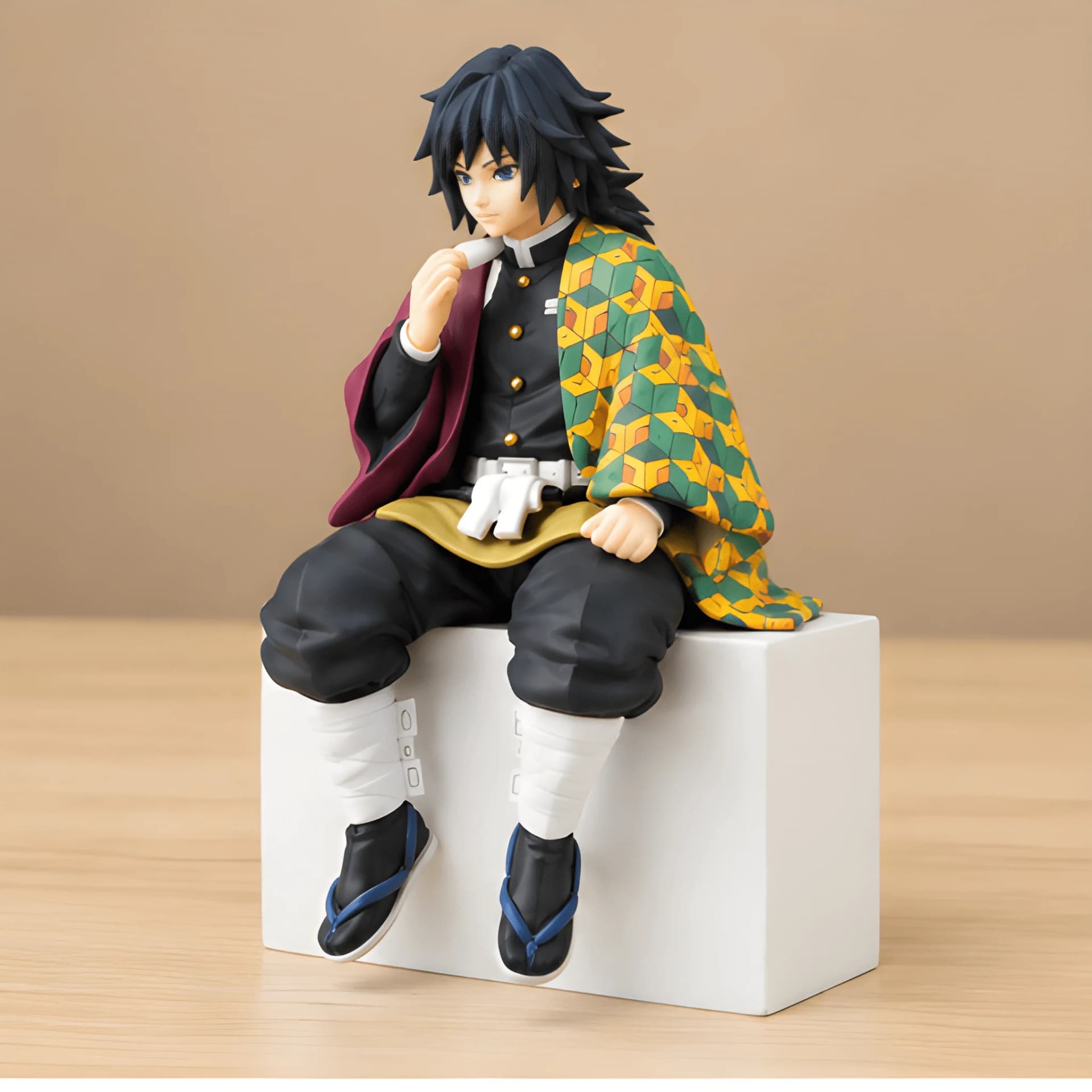 Giyu Tomioka Sitting Demon Slayer Action Figure – demon slayer anime toy
