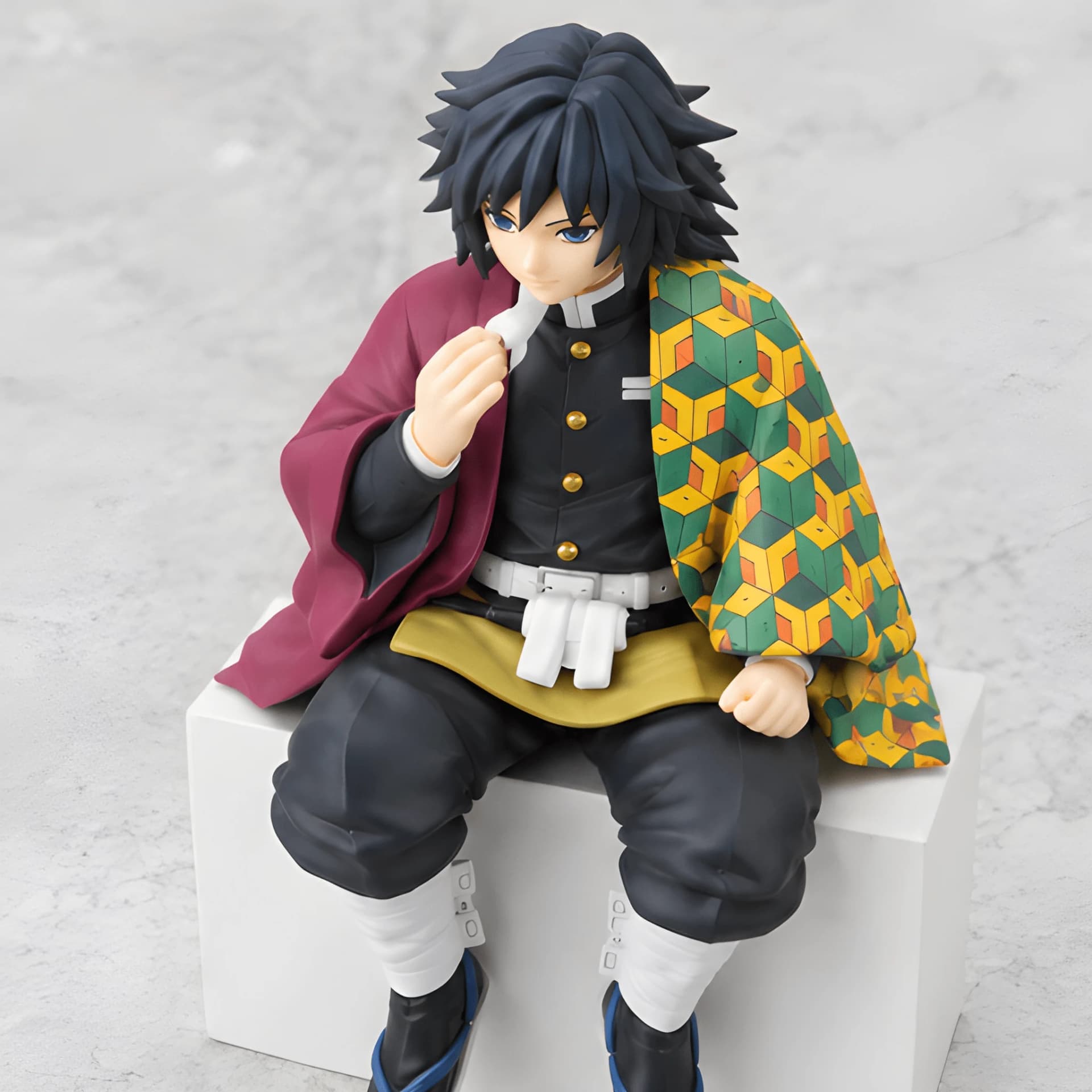 Giyu Tomioka Sitting Demon Slayer Action Figure – anime figure for display