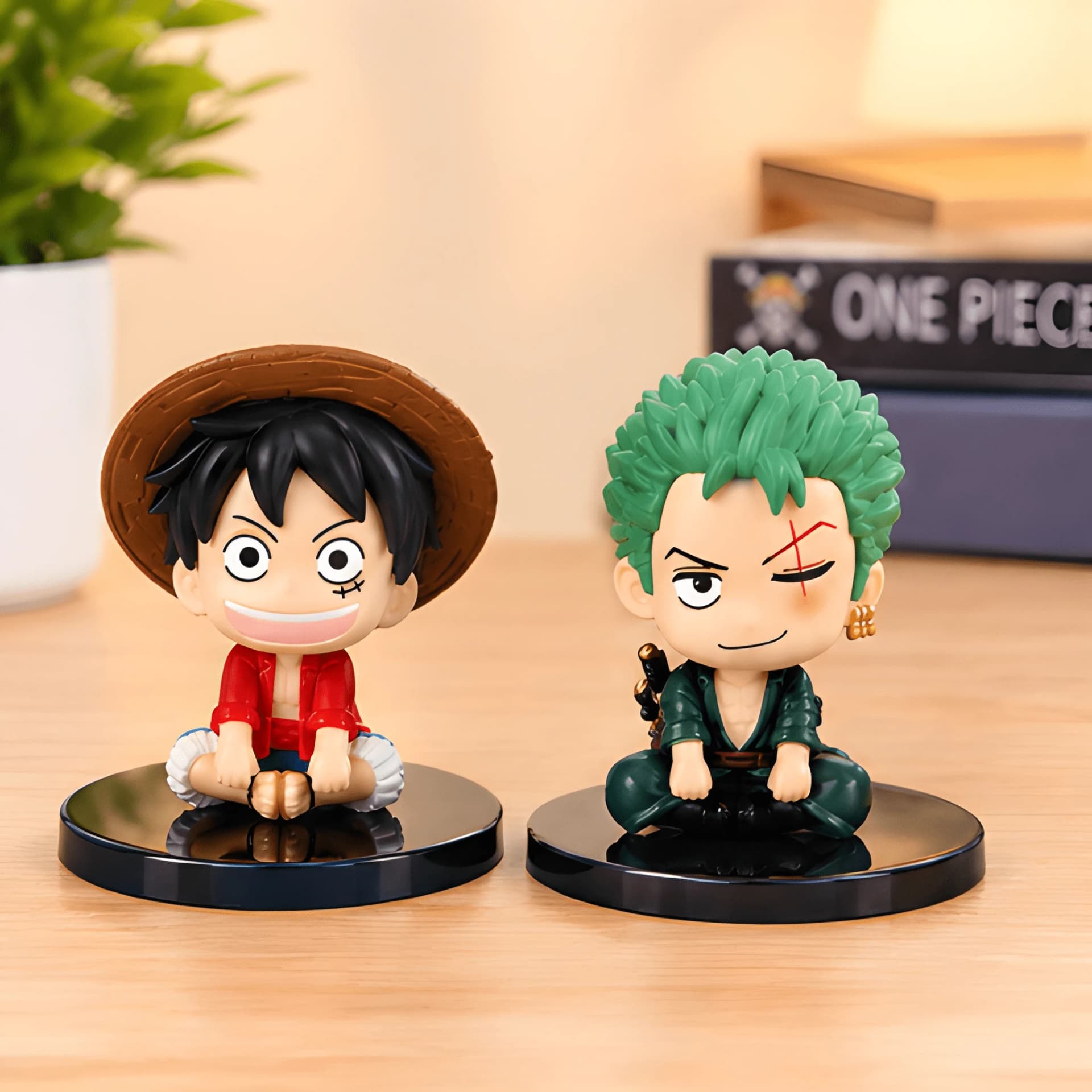 Luffy and Zoro One Piece Miniature Anime Figures – Set of 2