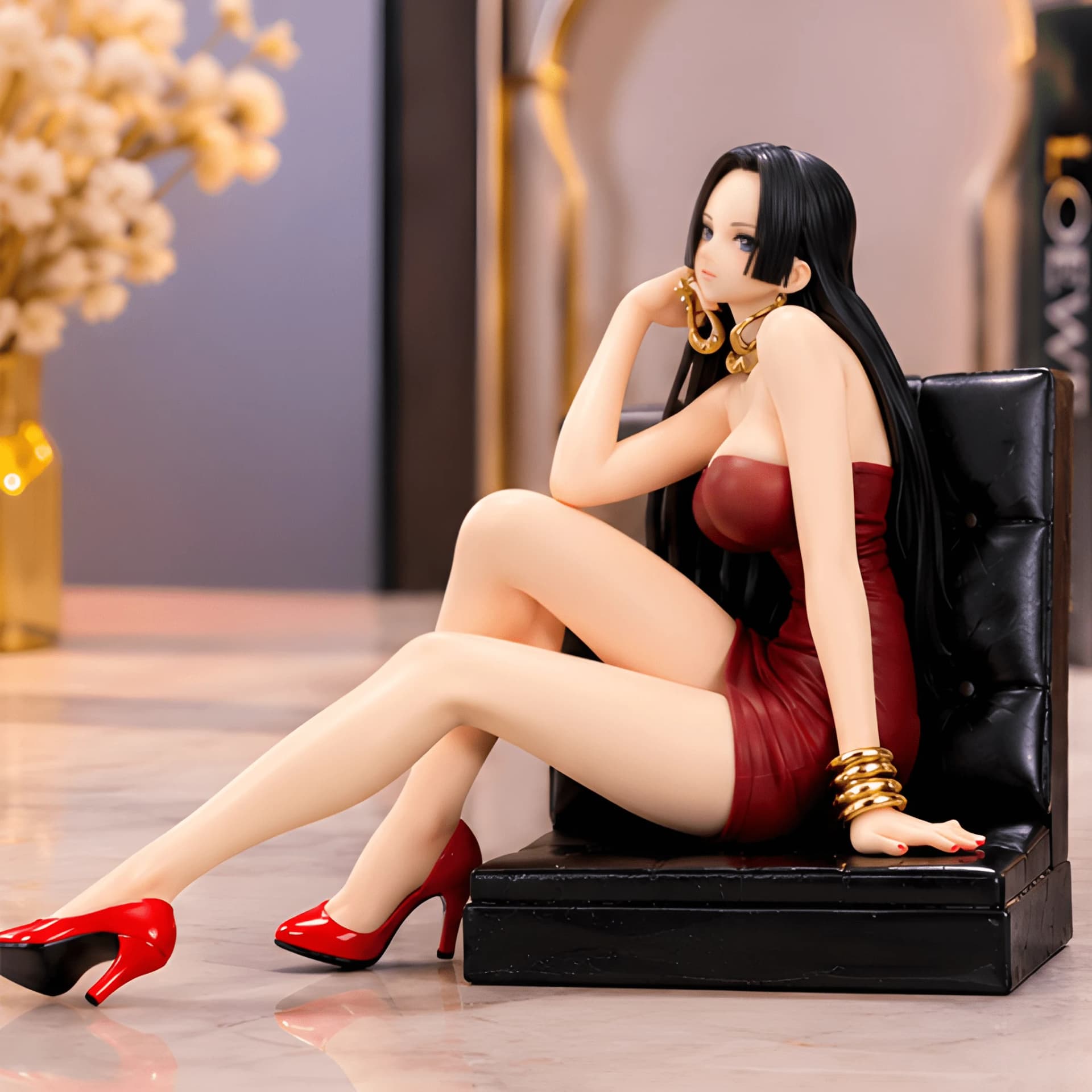 Boa Hancock Sitting Action Figure – One Piece Anime Collectible – boa hancock anime statue