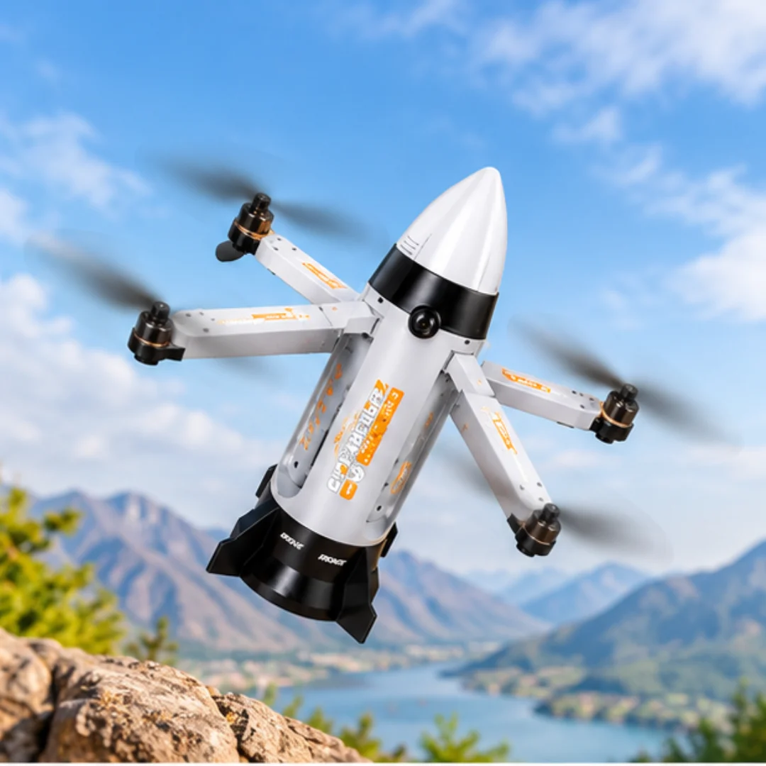 Foldable RC Rocket Drone – Missile Style Remote Control Drone with 360° Flip,USB Charging – foldable drone