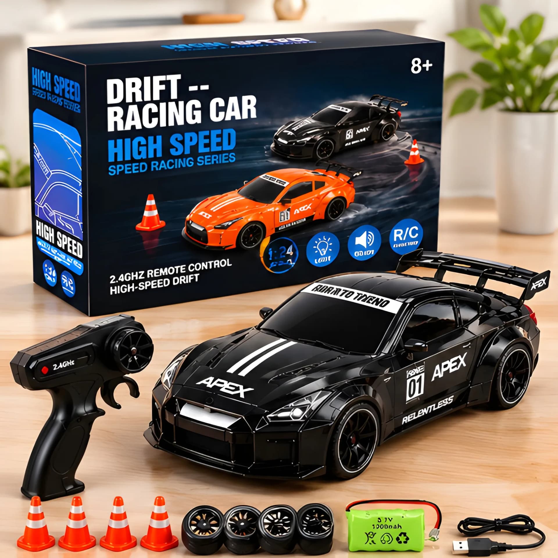 Drift RC Car – 1:24 Scale Remote Control High Speed Racing Car