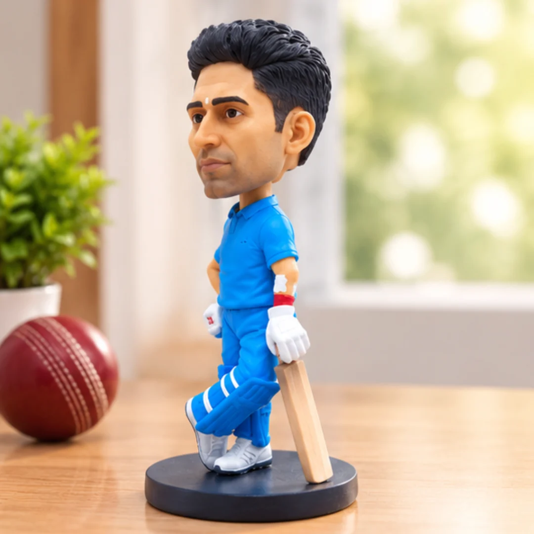 Shubman Gill Car Dashboard Bobblehead – Cricket Fan Decor – shubman gill figure