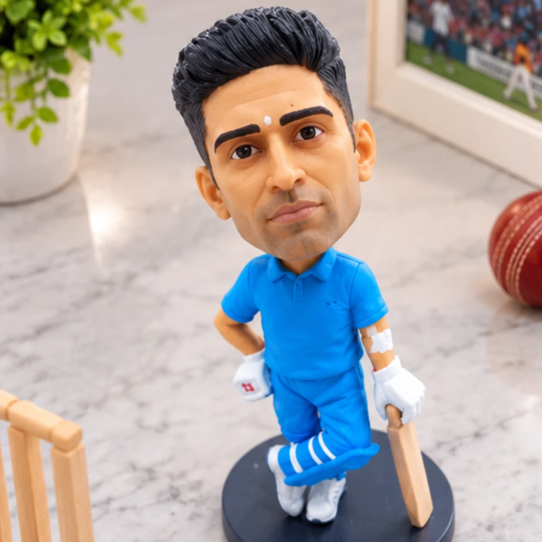 Shubman Gill Car Dashboard Bobblehead – Cricket Fan Decor – cricket player bobblehead