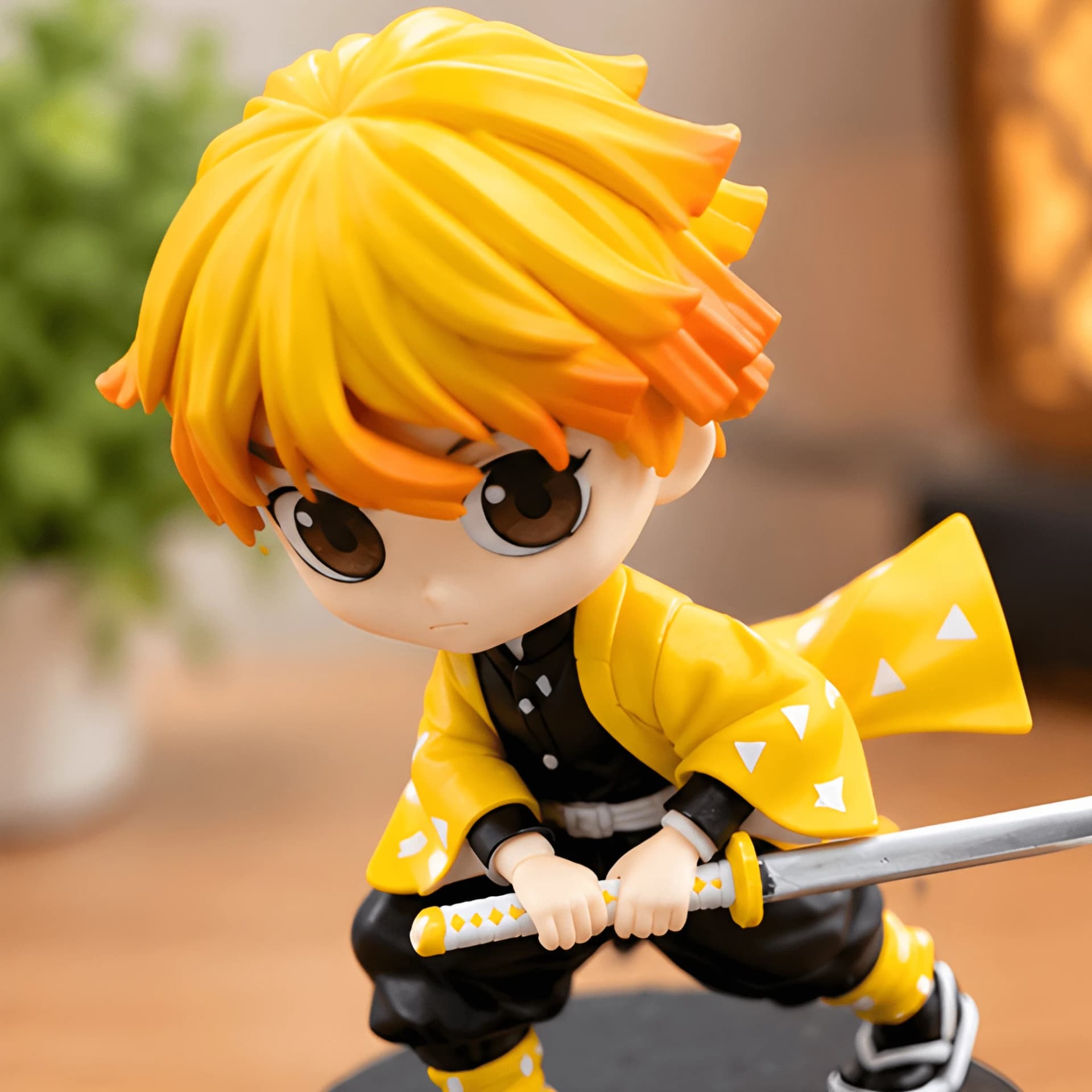 Zenitsu Agatsuma Mini Figure – Demon Slayer Anime Decor – anime decoration