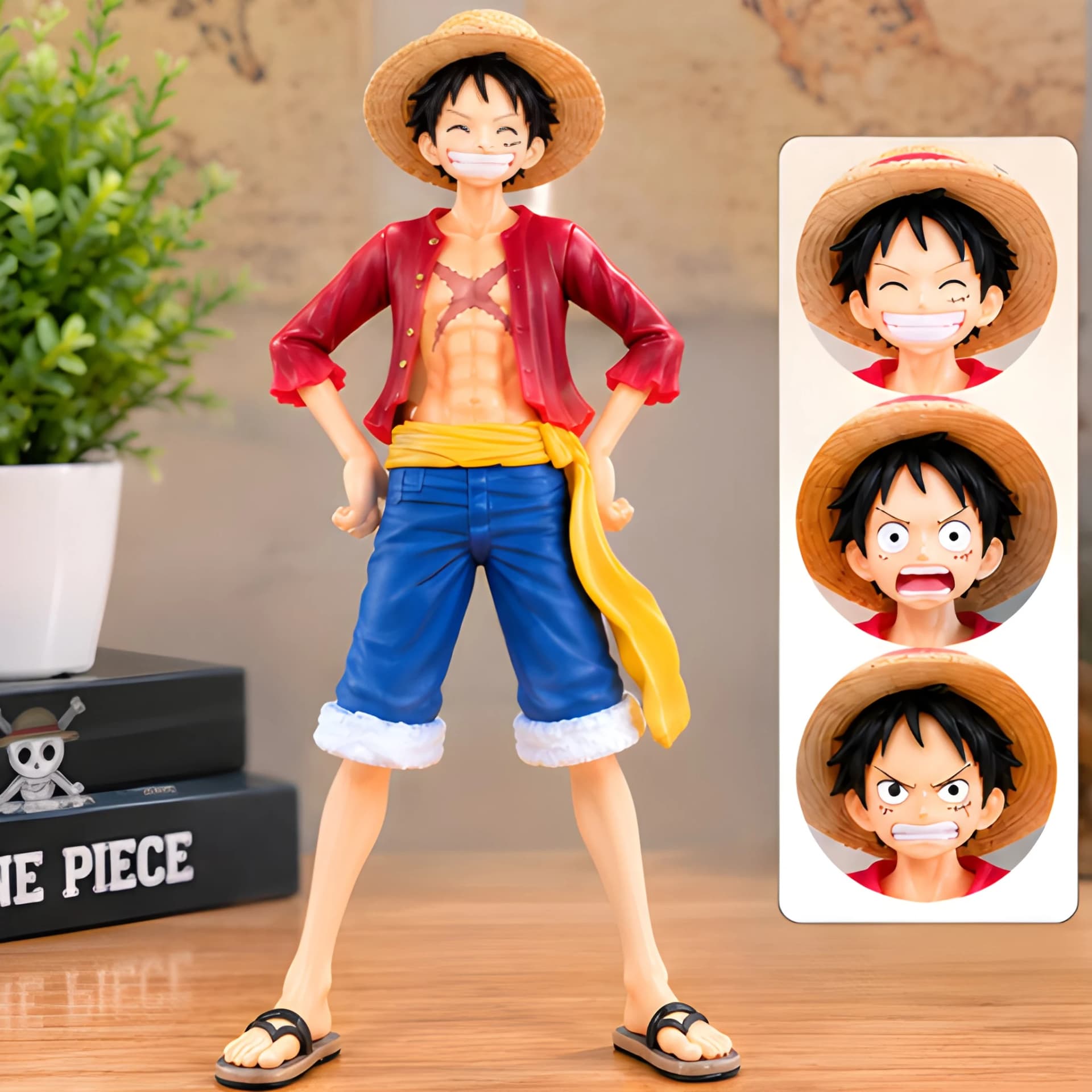 Monkey D. Luffy Three-Face Action Figure – luffy character toy 2