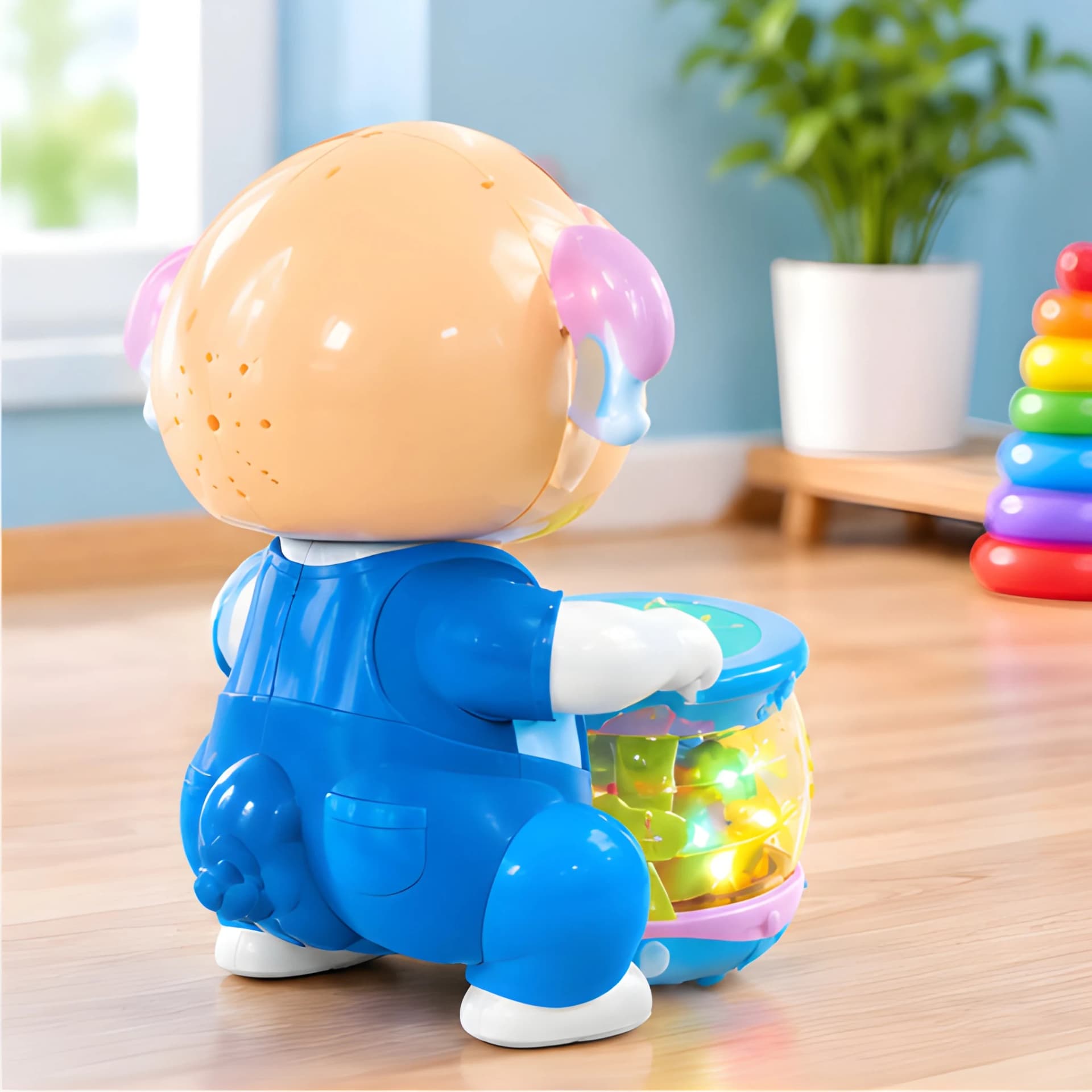 Drumming Elephant Musical Toy – Battery Operated Dancing Elephant with Lights & Music – musical elephant toy 2