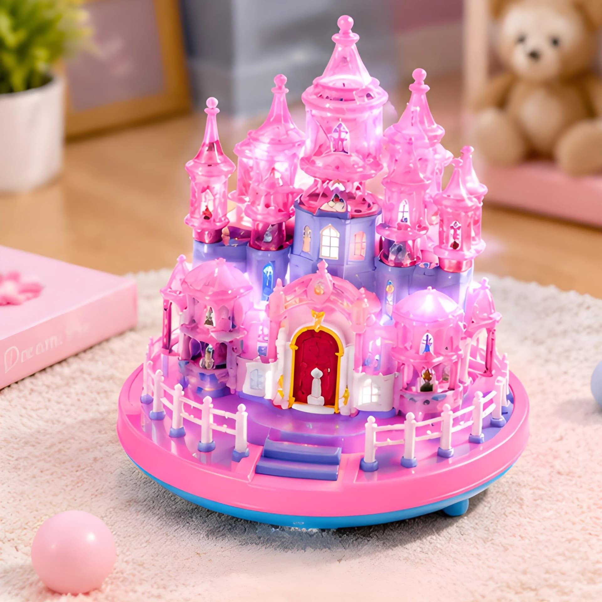 Princess Castle Toy for Girls with Lights – Fairy Tale Dollhouse Playset – castle toy with lights