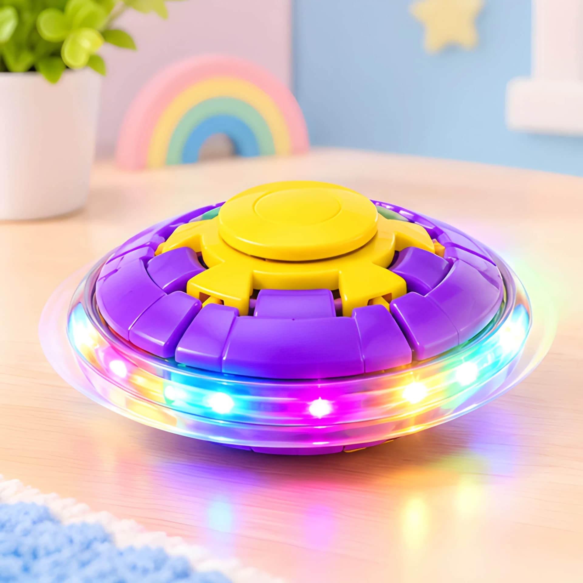 LED Puzzle Spinner Ball Fidget Toy for Kids – Colourful Light Up Magic Ball for Stress Relief & Fun – view 2