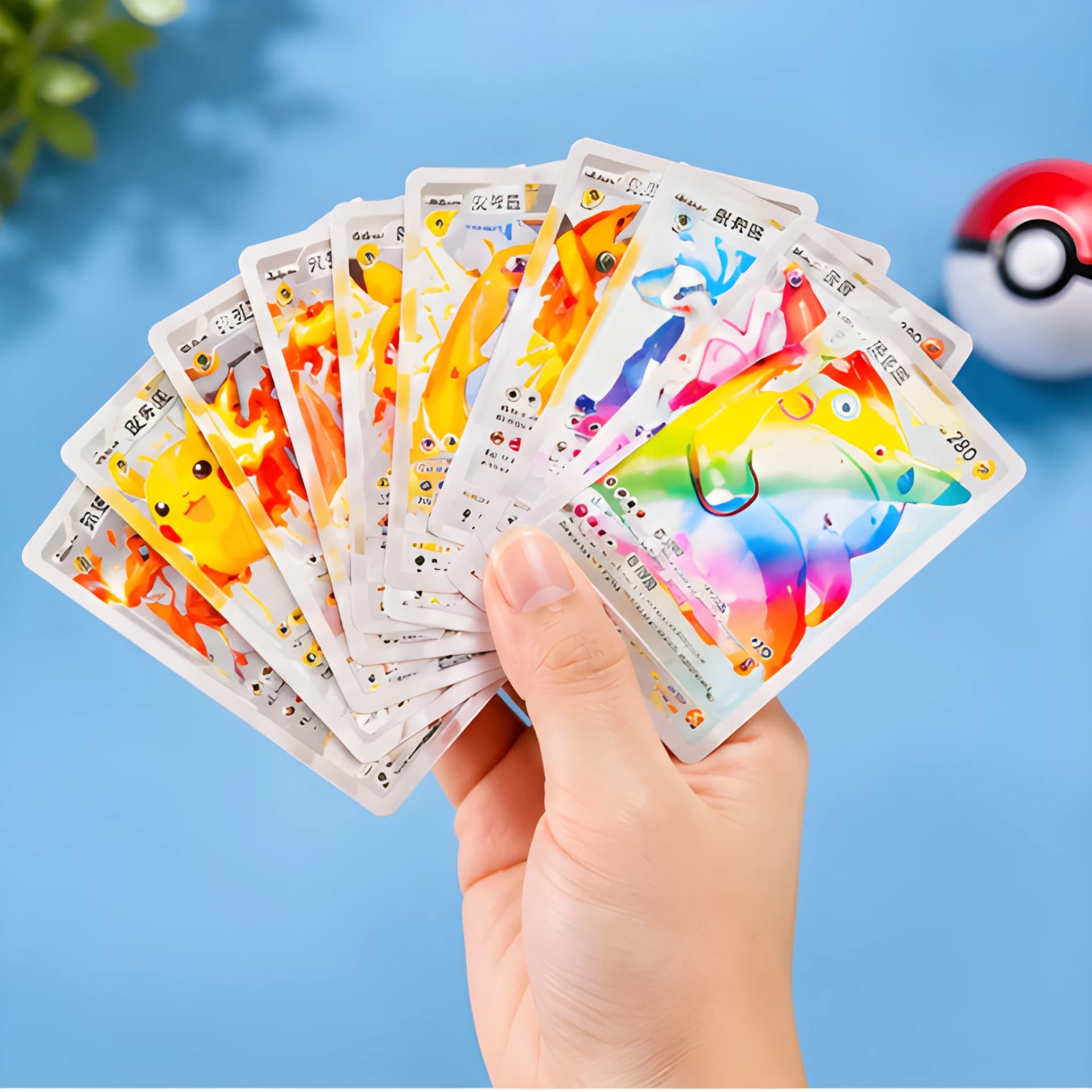 55 PCS Silver Foil Trading Card Collection