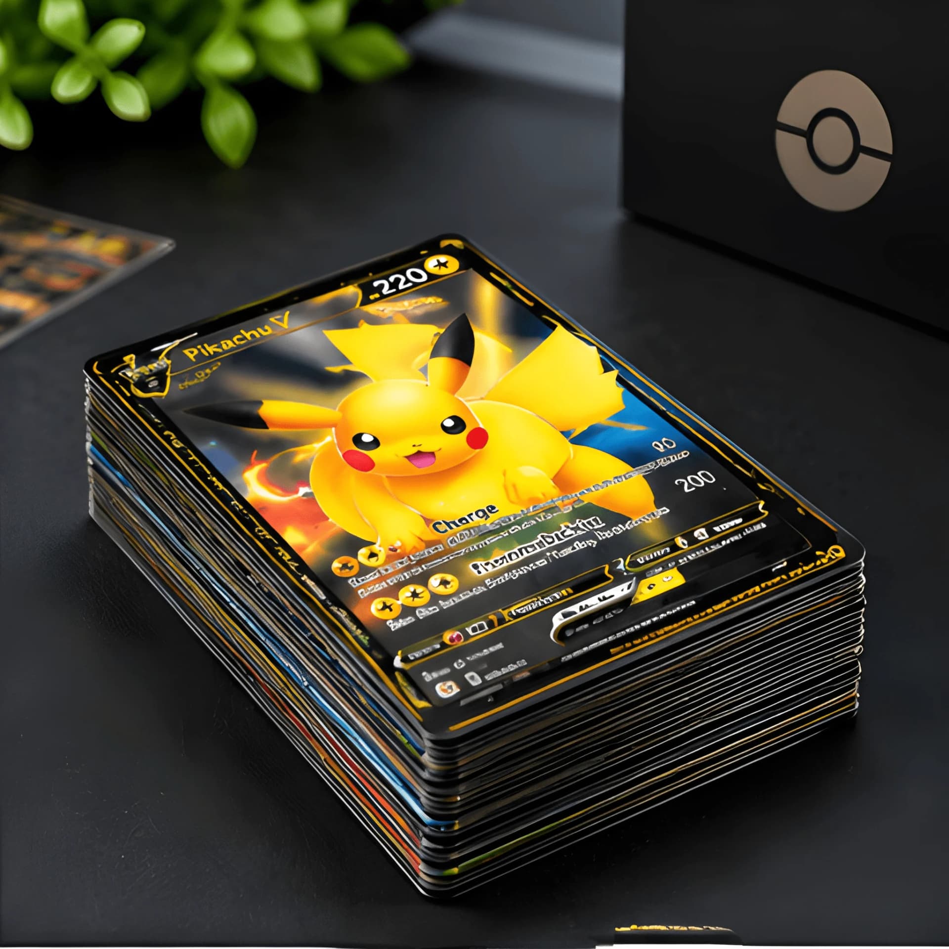 55 PCS Black Foil Trading Card Collection – black foil card pack