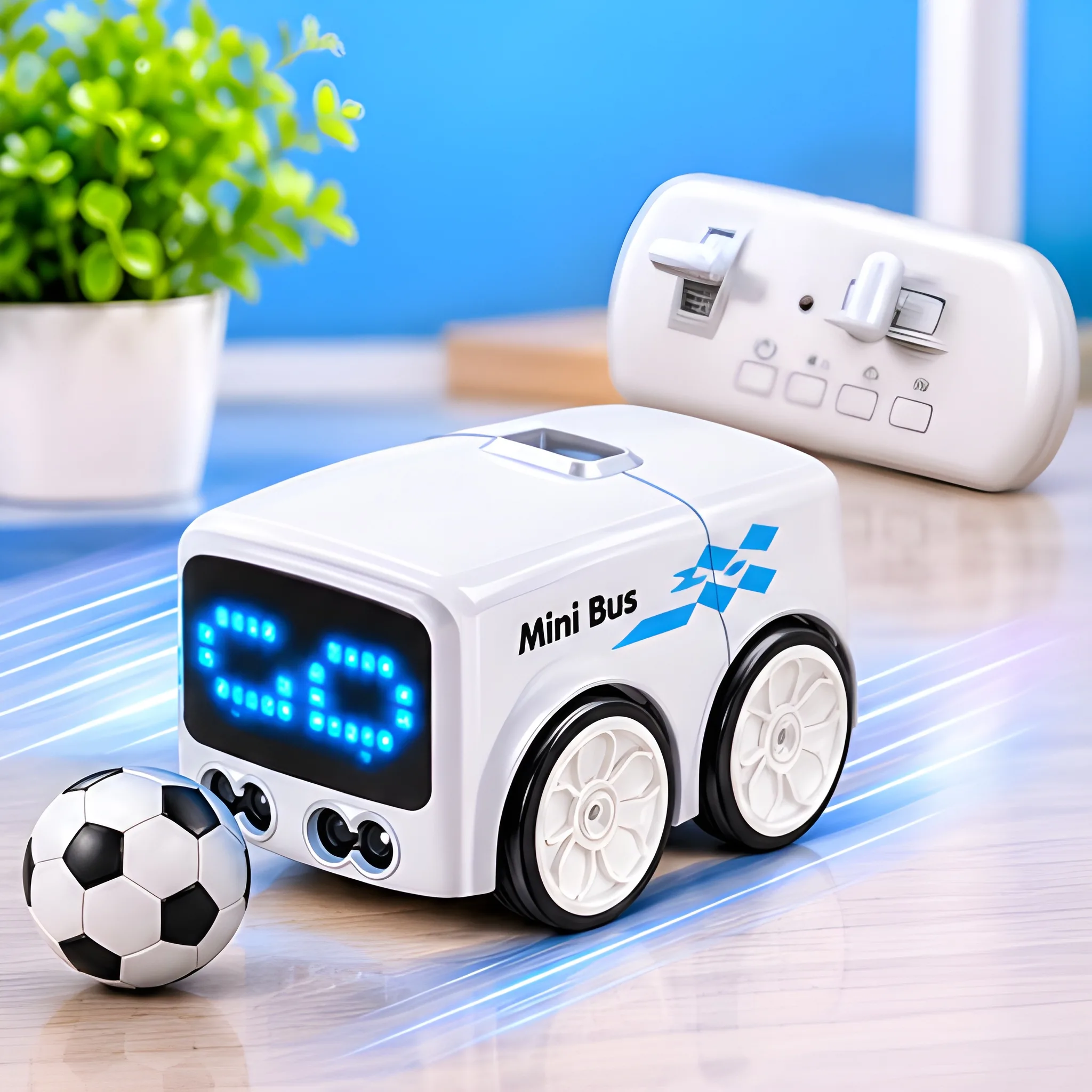 Mini Bus Line Following Toy with LED Display – smart sensor bus